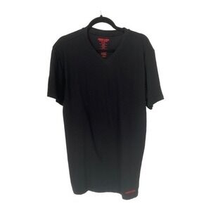 Jared Lang After Hours Slim Fit Black V-Neck Short Sleeve T-Shirt Size XL